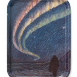 Wooden plate/board - The Northern Ligths