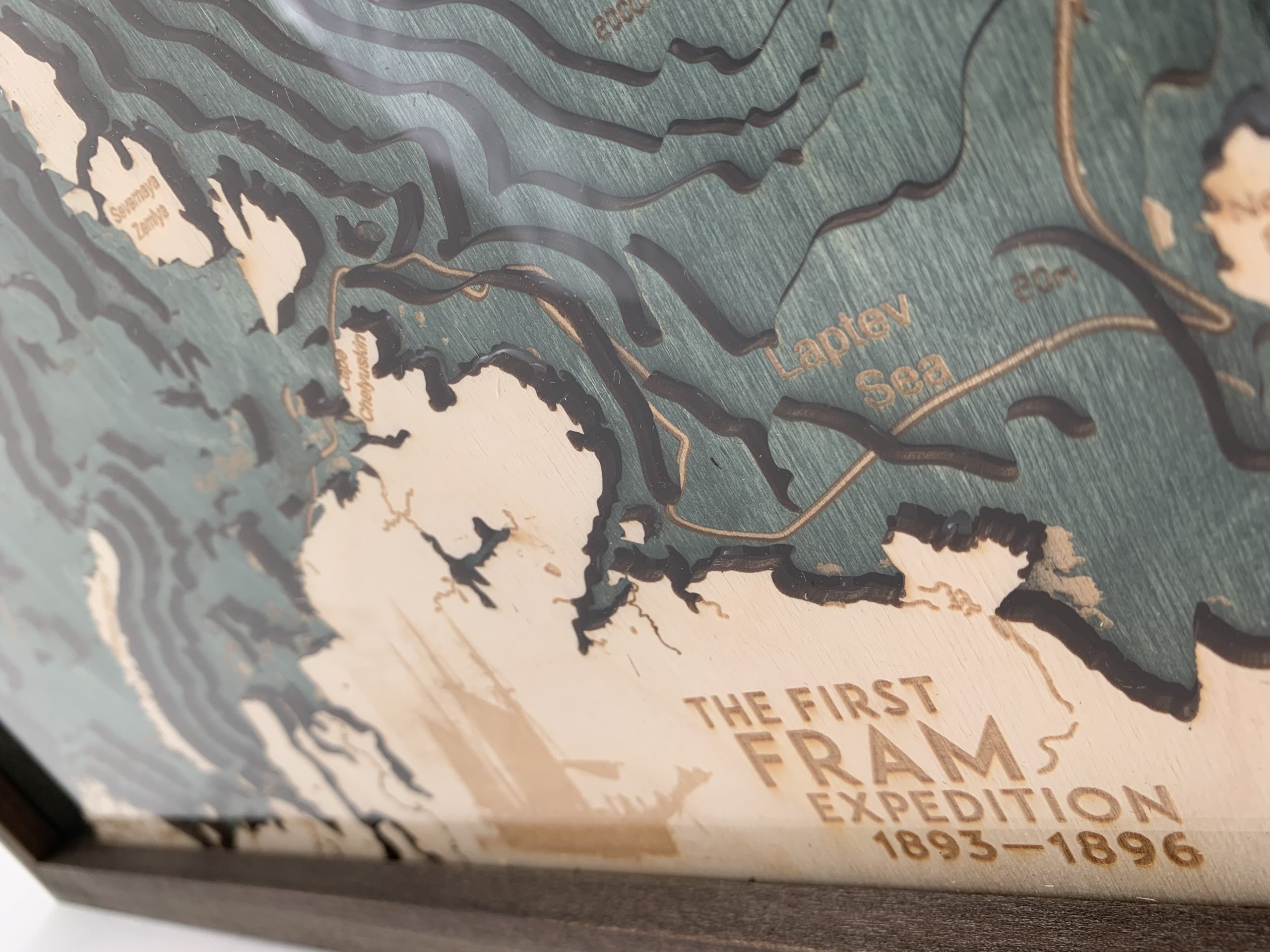 The First Fram Expedition Wooden 3D Map