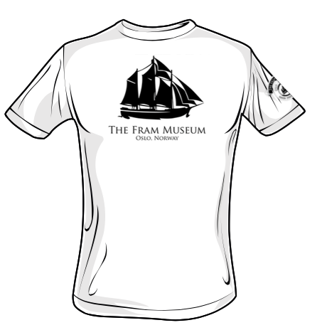 The Fram, Oslo Norway T-Shirt Colour: White, Size L  (Lady)