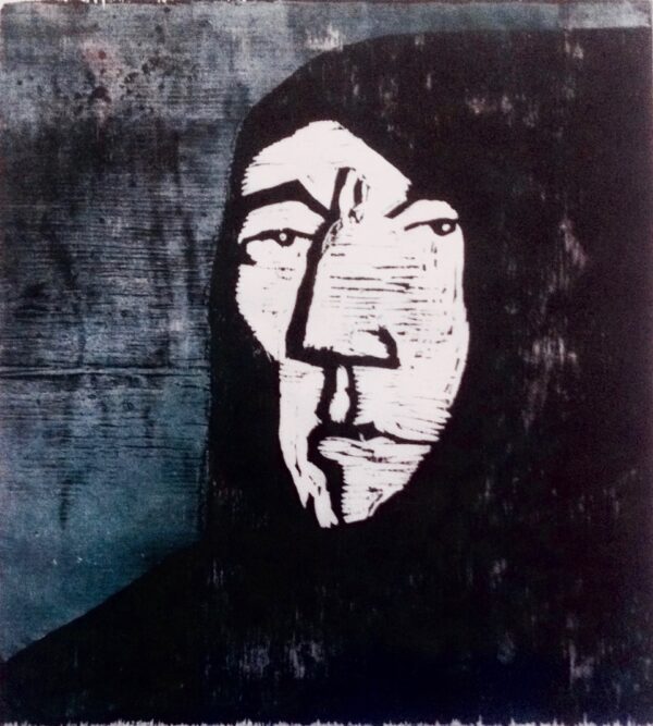 Roald Amundsen Woodcut