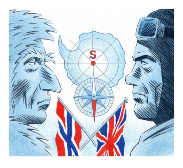 Bjørn Ousland print - Amundsen and Scott, The South Pole