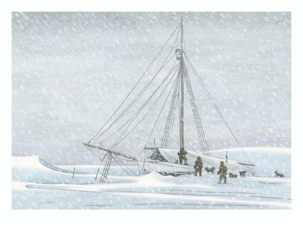 Bjørn Ousland print - The Polar ship Gjøa at Gjøahaven, October 1903