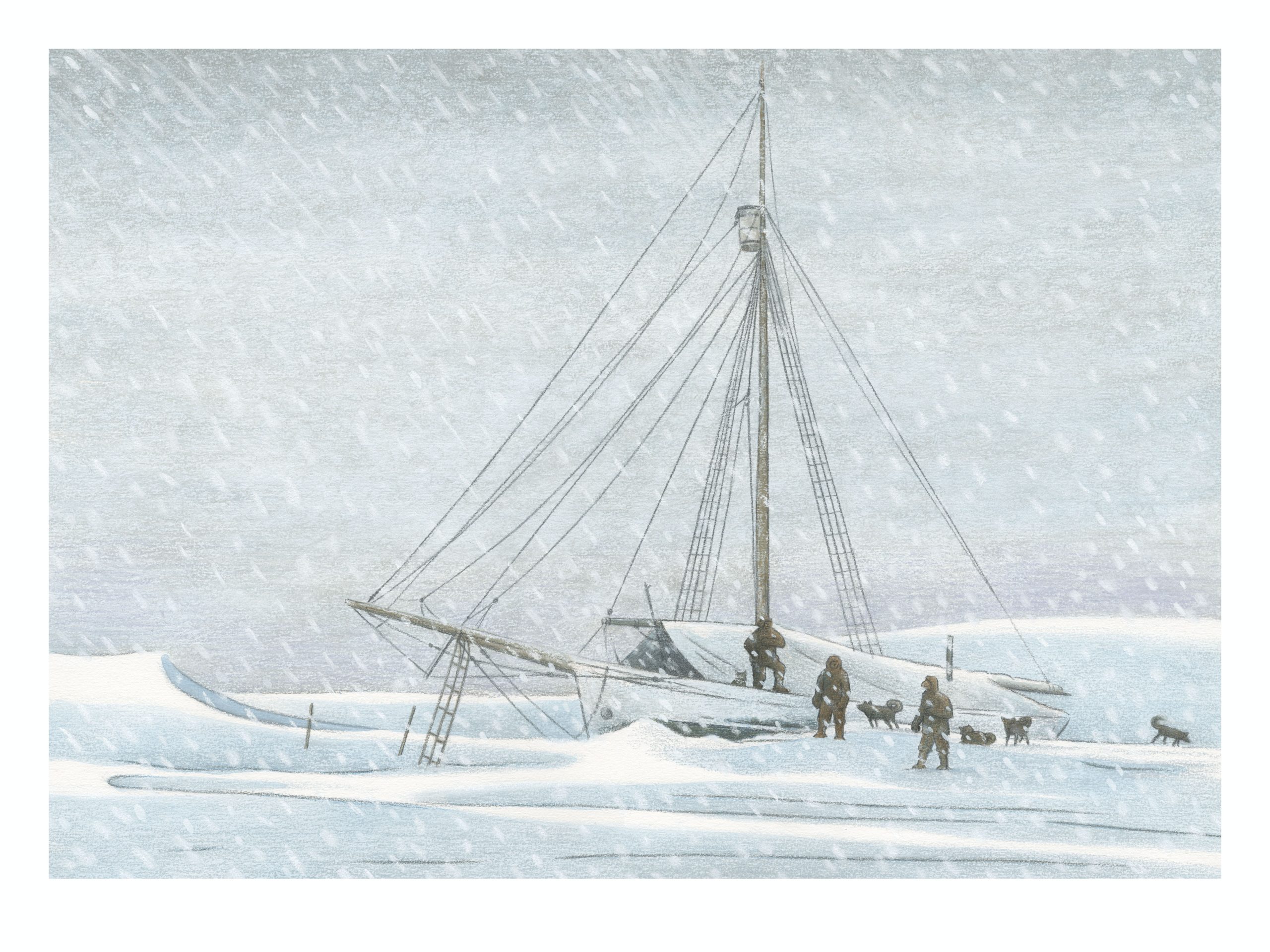 Bjørn Ousland print - The Polar ship Gjøa at Gjøahaven, October 1903