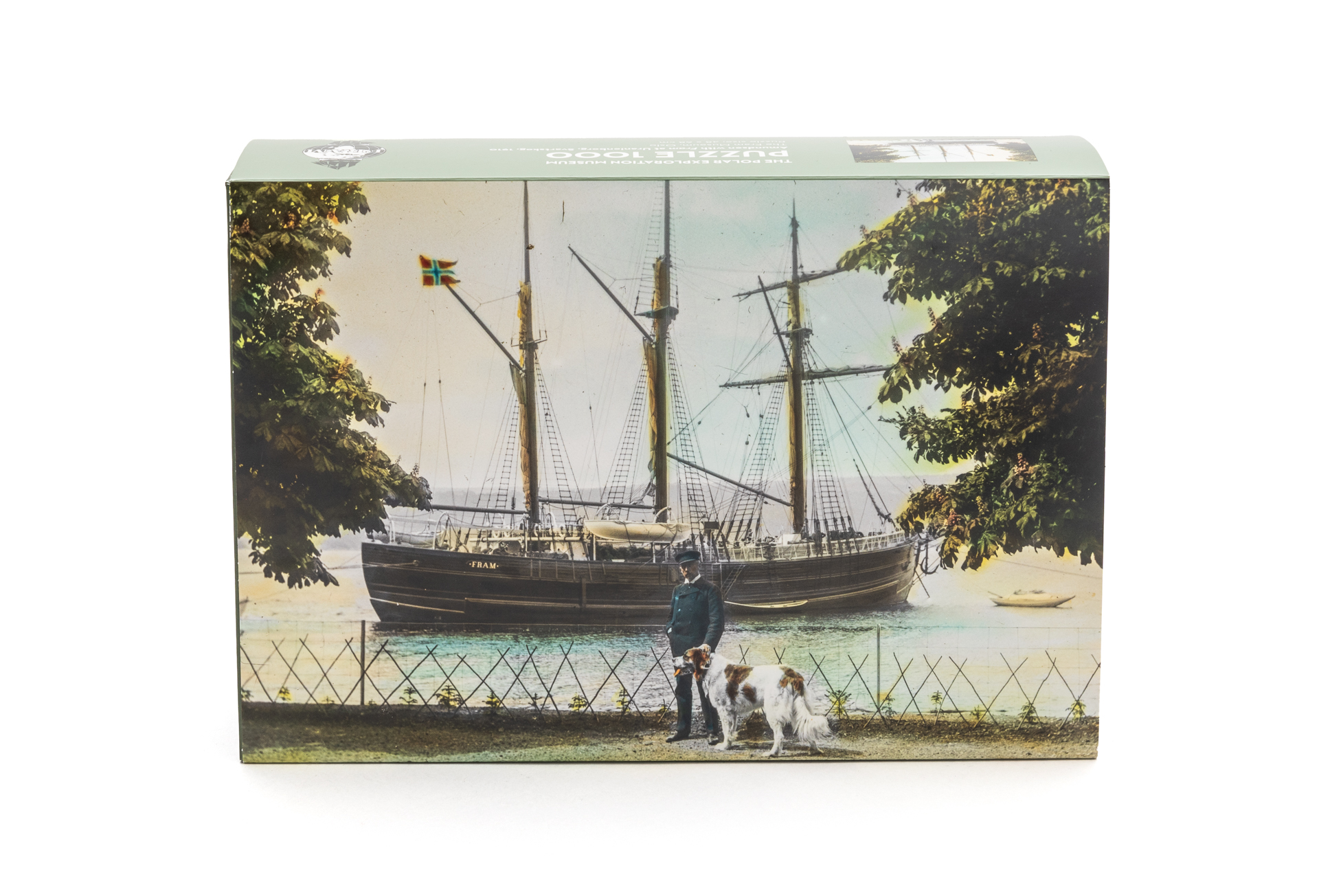 Puzzle - 1000 pieces - Roald Amundsen At Uranienborg With Fram and Dog