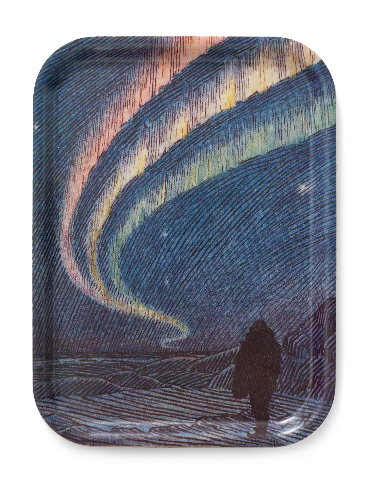 Wooden plate/board - The Northern Lights