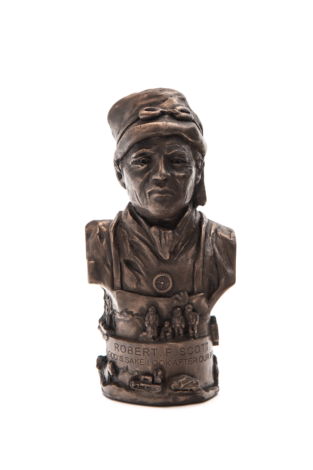 Robert Falcon Scott Bust Bronze Gilt