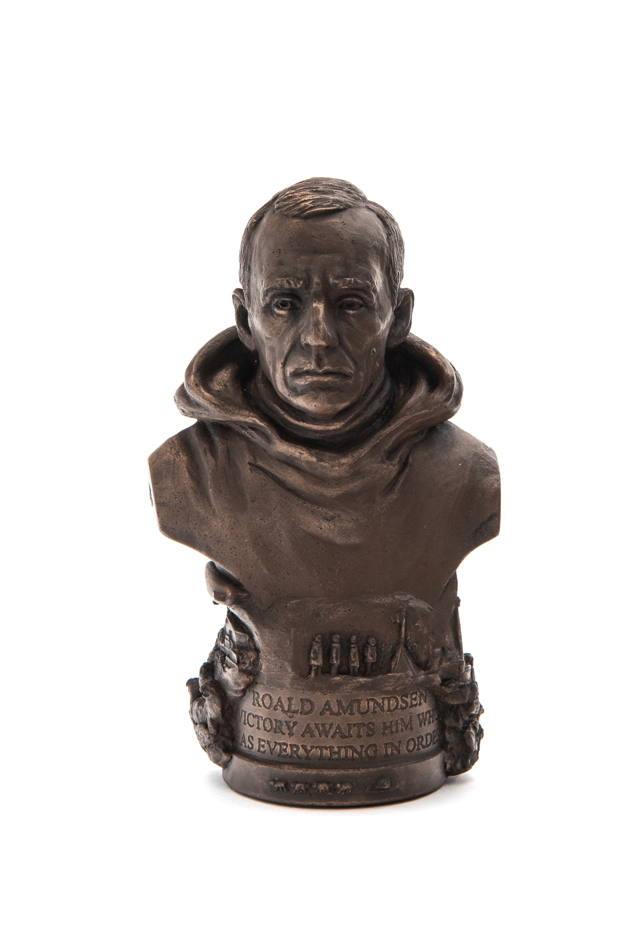 Roald Amundsen Bust Bronze Gilt