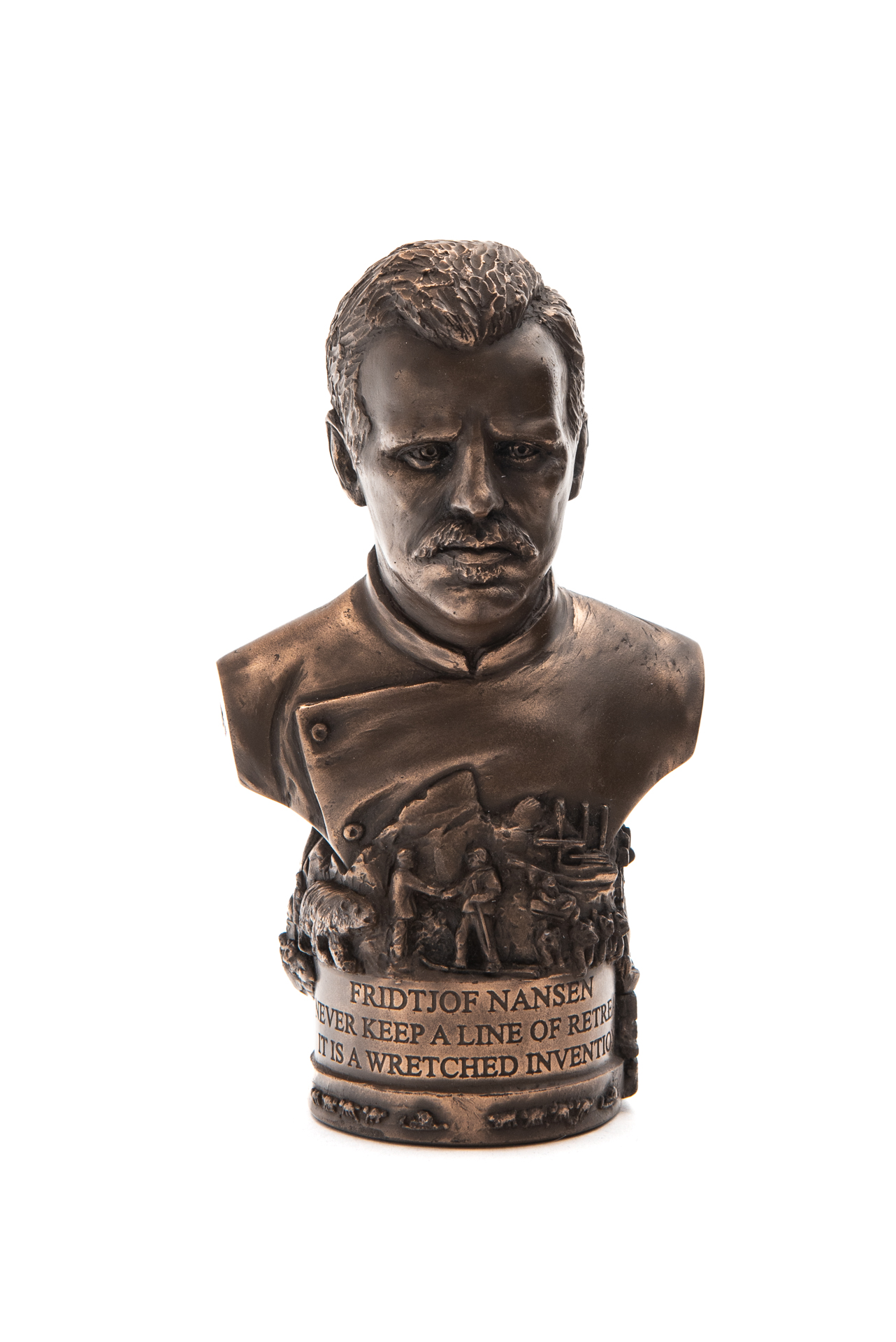 Fridtjof Nansen Bust Bronze Gilt