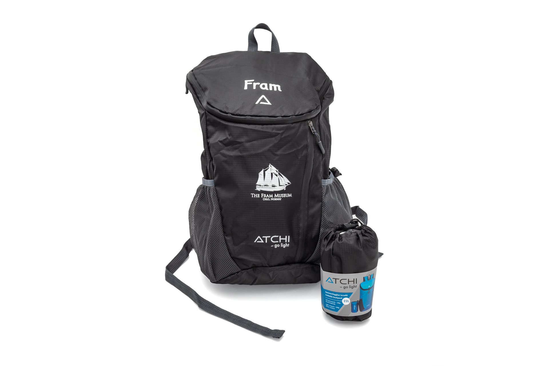 Atchi Folded Backpack w/Fram Logo