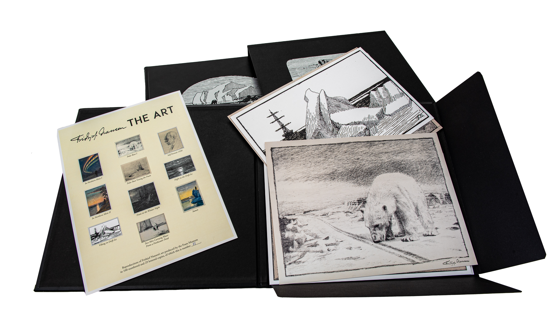 Fridtjof Nansen - The Artist - Limited Edition Black Leather w/10 High Quality Prints