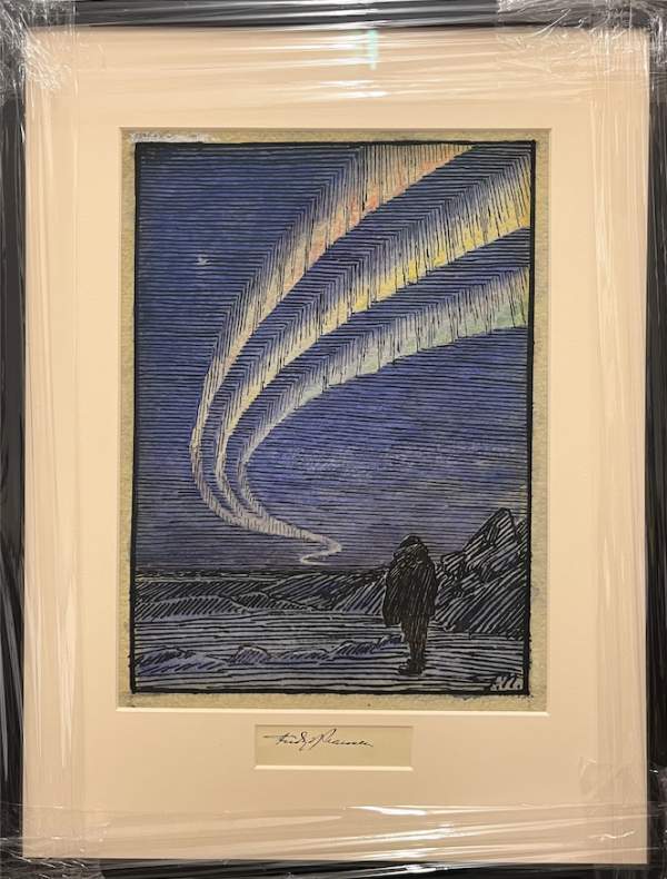 Northern Lights - High Quality Framed Print - The Art Of Fridtjof Nansen