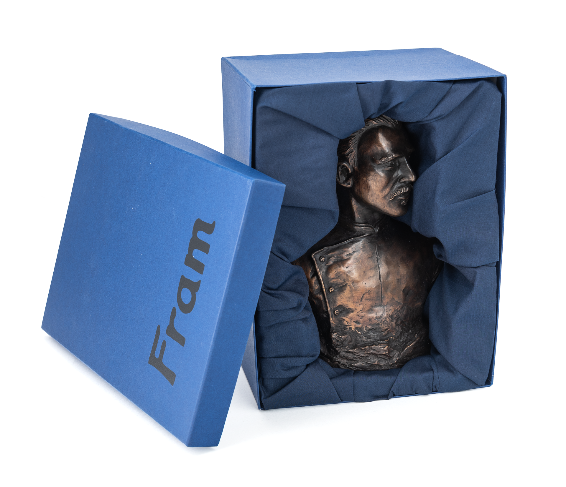 Fridtjof Nansen Bronze Bust w/box 19 cm