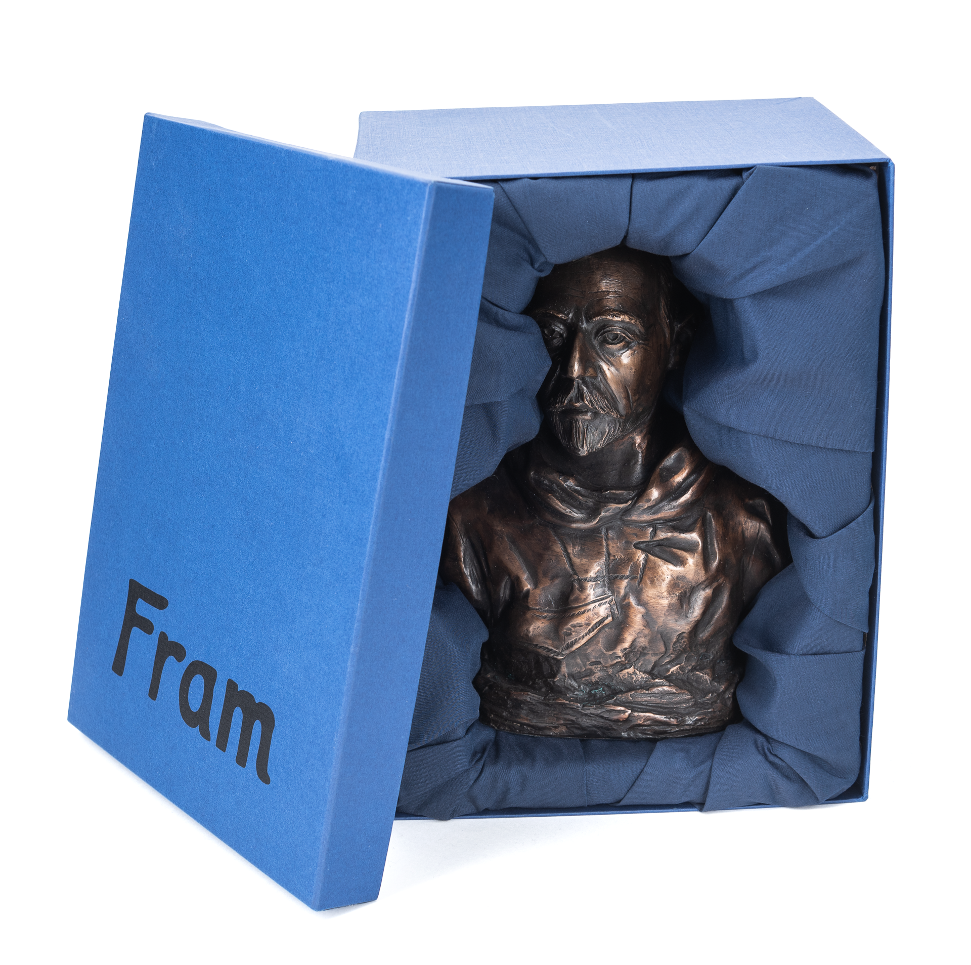 Roald Amundsen Bronze Bust w/box 19 cm