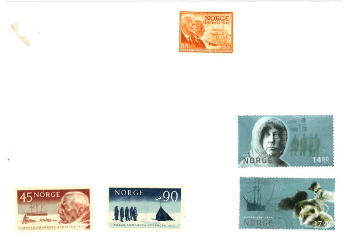 Amundsen Frimerke/Stamp Konvolutt/Envelope