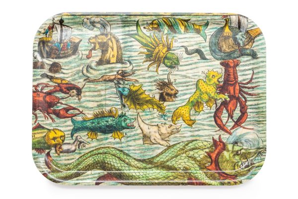 Wooden plate/board - Sea Monsters