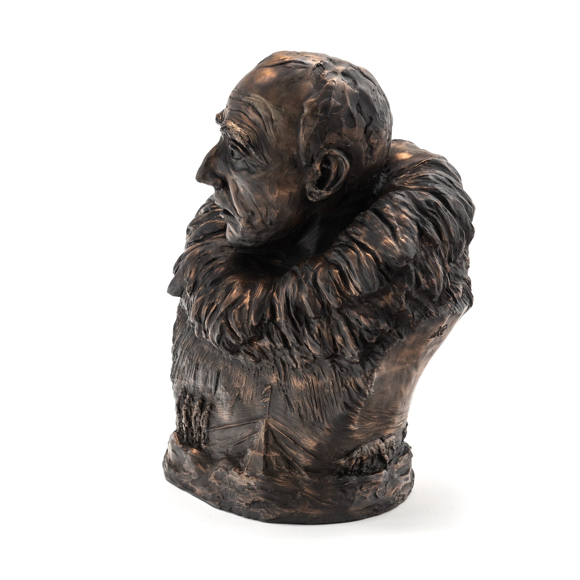 Amundsen Bust 10 inch w/storyline Bronze Gilt