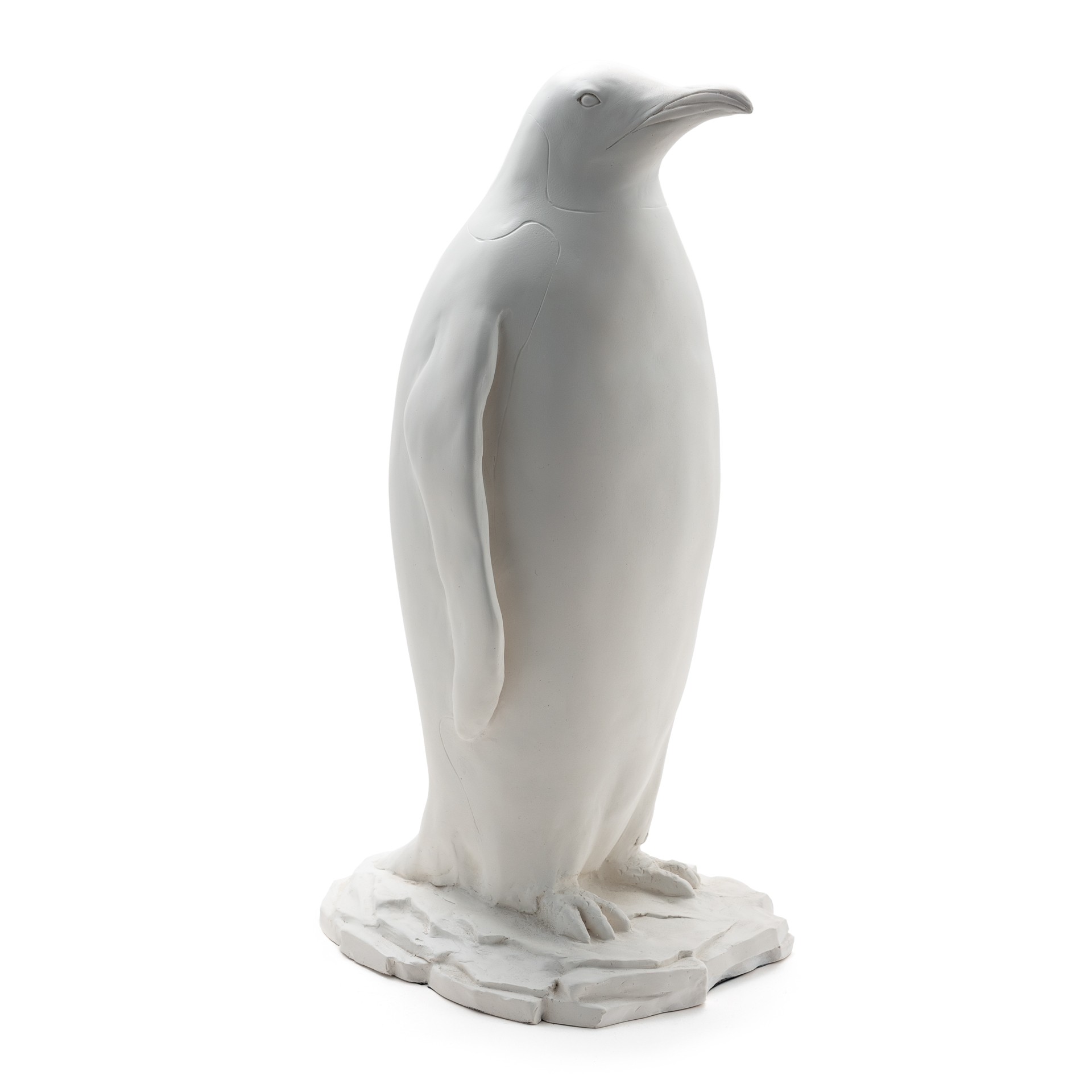 Penguin Large White Plaster Statue