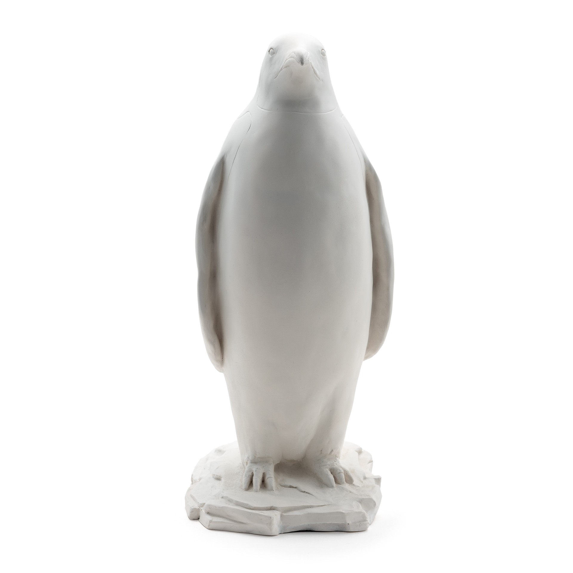 Penguin Large White Plaster Statue