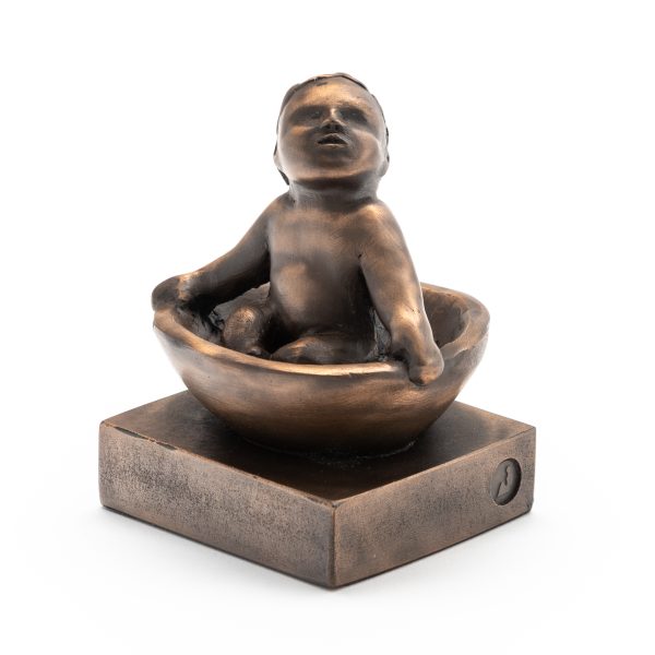 Vigeland Baby in tub Bronze Gilt Statue