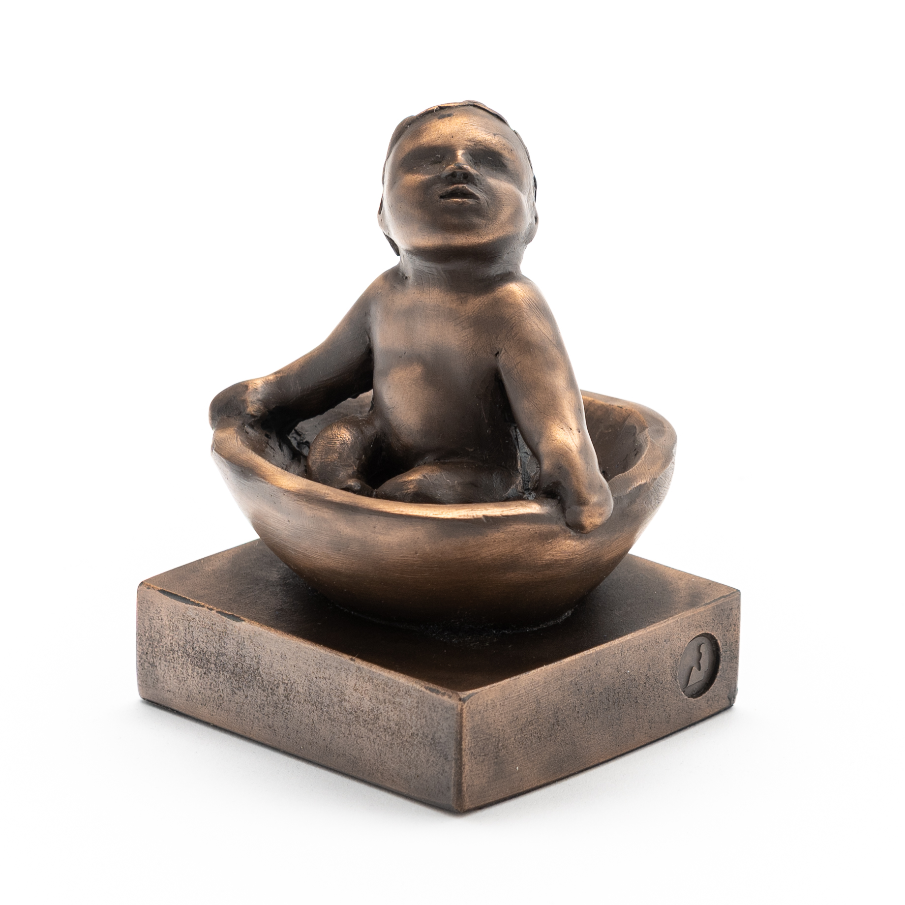 Vigeland Baby in tub Bronze Gilt Statue