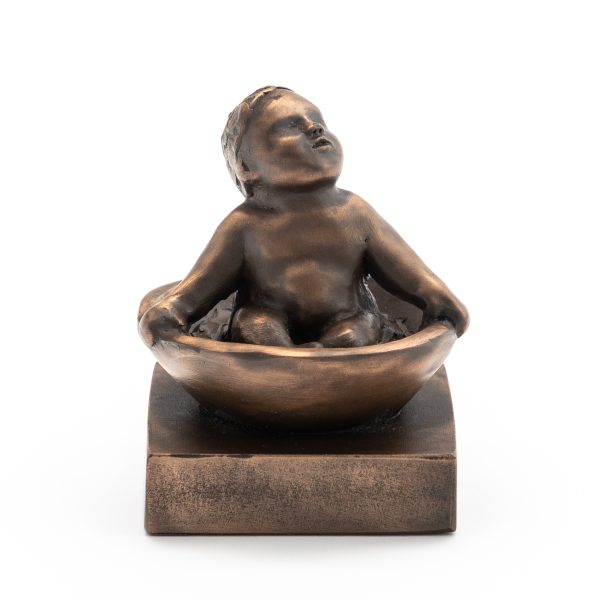 Vigeland Baby in tub Bronze Gilt Statue