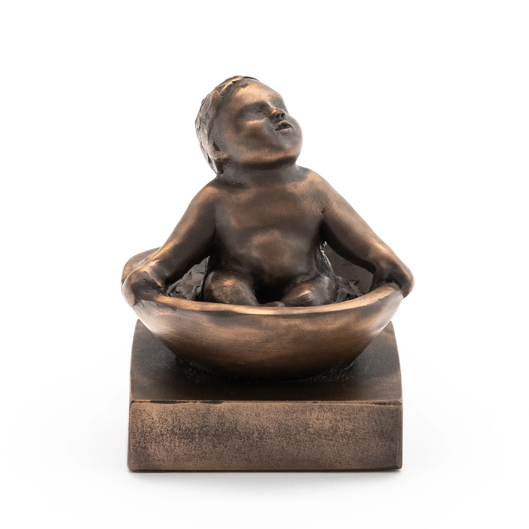 Vigeland Baby in tub Bronze Gilt Statue