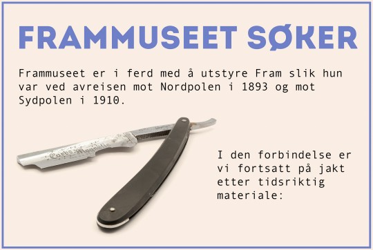 FRAMMUSEET SØKER